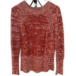 Universal Thread Sweater Rust Red and White Small